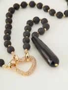 Necklace with natural stones
