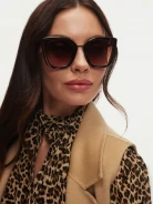 Brown sunglasses in cat-eye shape