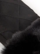 Black knitted gloves
