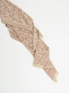Beige animal pattern scarf