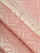 Pink geometric pattern scarf