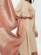 Pink geometric pattern scarf