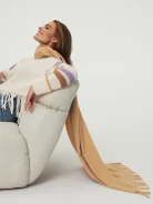 Beige wool shawl