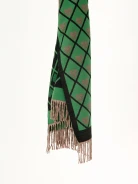 Green shawl in wool