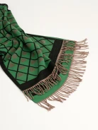 Green shawl in wool
