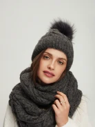 Wool blend snood