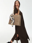Beige shopper bag