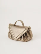 Leather wrinkled handbag