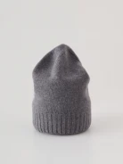 Wool grey cap with cashmere