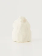 Cream simple beanie hat