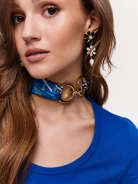 Blue silk gavroshka