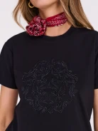 Silk gavroche in oriental pattern