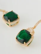 Delicate green earrings