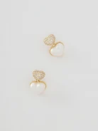 Earrings with a heart motif
