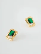 Large green earrings