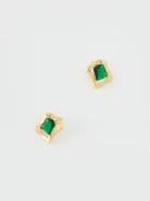 Large green earrings