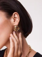 Gold-colored earrings