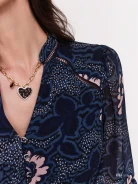 Gold-colored chain with heart-shaped pendant