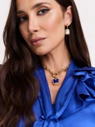 Elegant necklace with cobalt pendant