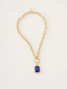 Elegant necklace with cobalt pendant