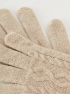Beige wool gloves