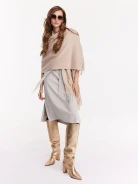 Beige shawl with tassels