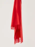 Large red shawl with tassels