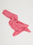 Large knitted shawl in pink color
