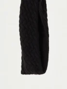Structured chimney type shawl in black color