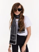 Elegant thin striped shawl