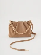 Caramel suede handbag