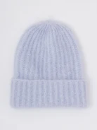 Blue striped alpaca hat