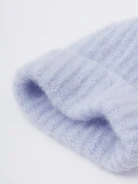 Blue striped alpaca hat