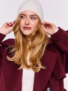 Cream wool hat with cashmere blend