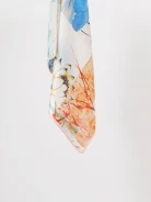Silk scarf with floral prints