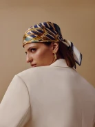 Silk patterned scarf