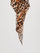 Large silk leopard print scarf