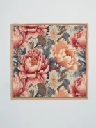 Silk scarf with pastel flowers