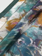 Silk scarf with floral patterns