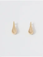Large gold-plated drop earrings