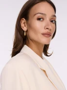 Large gold-plated drop earrings
