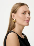 Gold-plated drop-shaped earrings