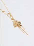 Long gold-plated necklace with pendant
