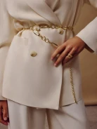Metal chain strap in gold color