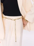 Metal chain strap in gold color