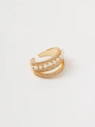Gold-plated ring with pearls