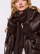 Chocolate brown cashmere gloves