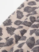 Elegant scarf with animal print wool