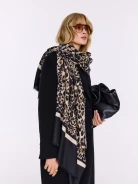 Szal w zwierzęcy wzór z dodatkiem wełny