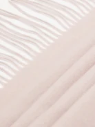 Creamy wool scarf with cashmere blend